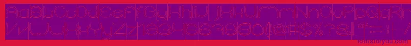 ElementaryHollowInverse Font – Purple Fonts on Red Background