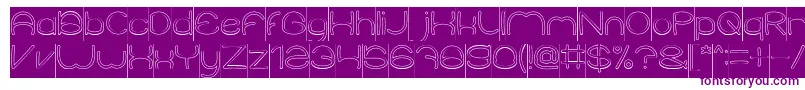 ElementaryHollowInverse Font – Purple Fonts on White Background