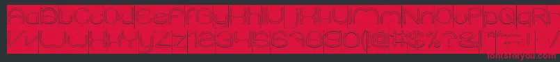 Шрифт ElementaryHollowInverse – красные шрифты на чёрном фоне