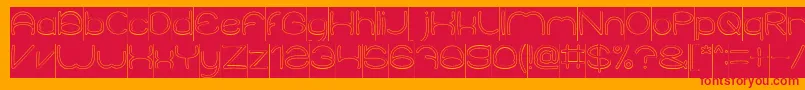 Шрифт ElementaryHollowInverse – красные шрифты на оранжевом фоне