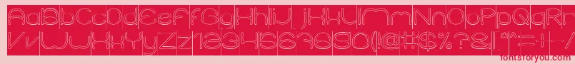 Шрифт ElementaryHollowInverse – красные шрифты на розовом фоне