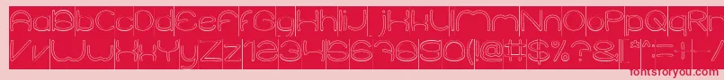 ElementaryHollowInverse Font – Red Fonts on Pink Background