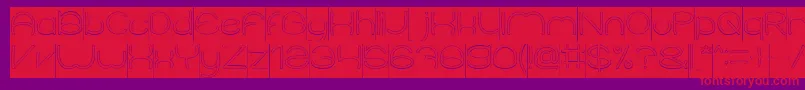 Police ElementaryHollowInverse – polices rouges sur fond violet