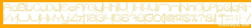 ElementaryHollowInverse Font – White Fonts on Orange Background