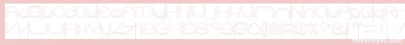 ElementaryHollowInverse Font – White Fonts on Pink Background