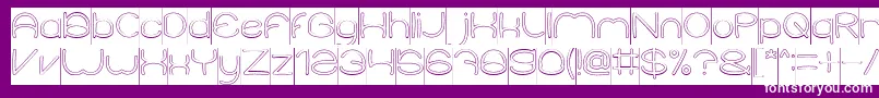 ElementaryHollowInverse Font – White Fonts on Purple Background