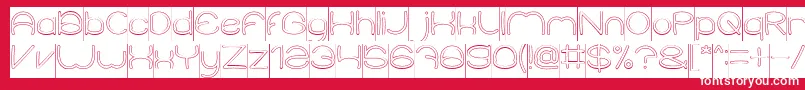 ElementaryHollowInverse Font – White Fonts on Red Background