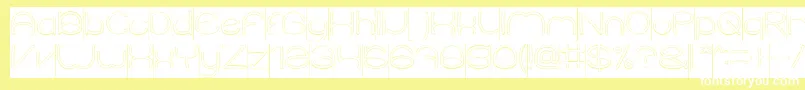 ElementaryHollowInverse Font – White Fonts on Yellow Background