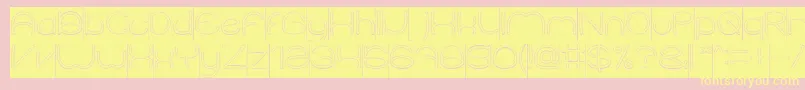 ElementaryHollowInverse Font – Yellow Fonts on Pink Background
