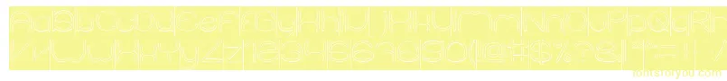 ElementaryHollowInverse Font – Yellow Fonts on White Background