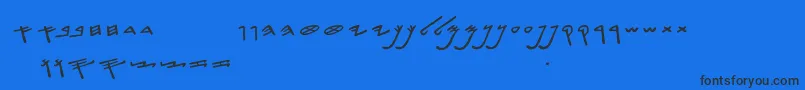 Шрифт SiloamHebrew – чёрные шрифты на синем фоне