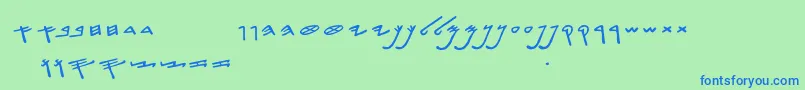 SiloamHebrew Font – Blue Fonts on Green Background