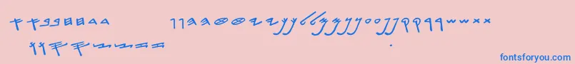 SiloamHebrew Font – Blue Fonts on Pink Background