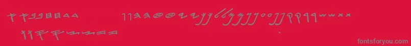 SiloamHebrew Font – Gray Fonts on Red Background