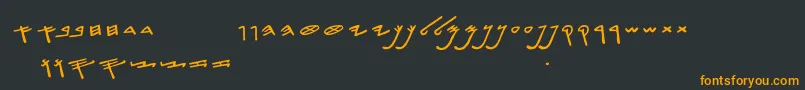 Шрифт SiloamHebrew – оранжевые шрифты на чёрном фоне