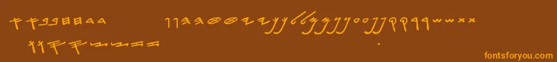 SiloamHebrew Font – Orange Fonts on Brown Background