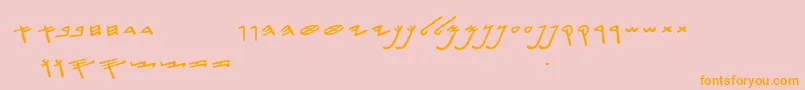 SiloamHebrew Font – Orange Fonts on Pink Background