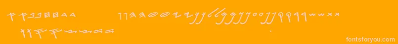 SiloamHebrew Font – Pink Fonts on Orange Background