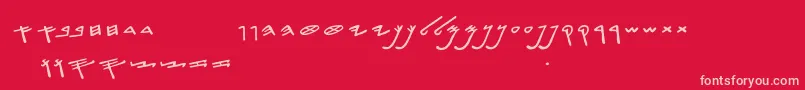 SiloamHebrew Font – Pink Fonts on Red Background