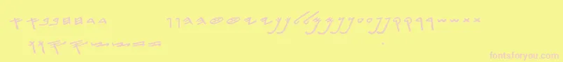 SiloamHebrew Font – Pink Fonts on Yellow Background