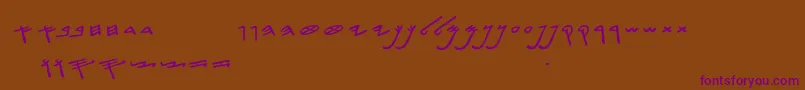SiloamHebrew Font – Purple Fonts on Brown Background