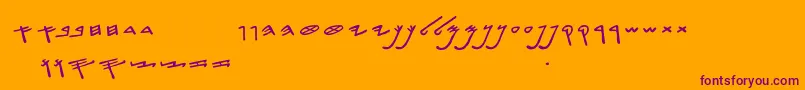 SiloamHebrew Font – Purple Fonts on Orange Background