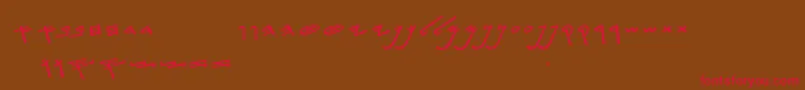 SiloamHebrew Font – Red Fonts on Brown Background
