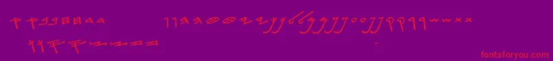 SiloamHebrew Font – Red Fonts on Purple Background
