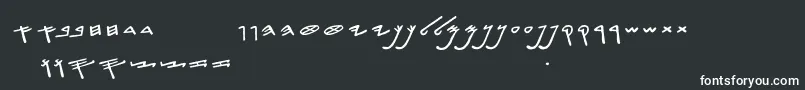 SiloamHebrew-fontti – valkoiset fontit mustalla taustalla