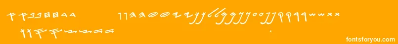 SiloamHebrew Font – White Fonts on Orange Background