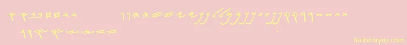 SiloamHebrew Font – Yellow Fonts on Pink Background