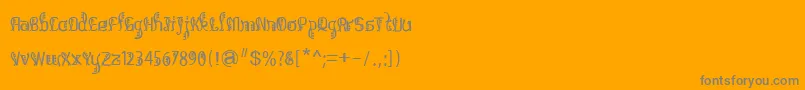 BitlingsulochicalligraReg Font – Gray Fonts on Orange Background