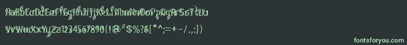 fuente BitlingsulochicalligraReg – Fuentes Verdes Sobre Fondo Negro