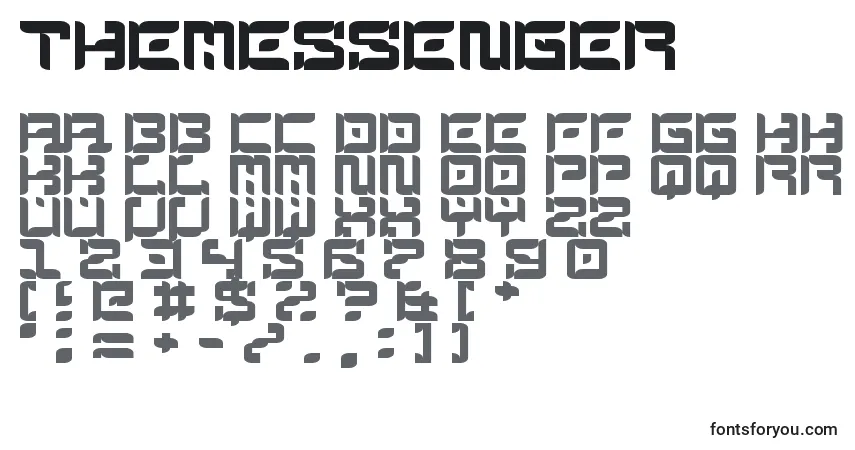 Schriftart TheMessenger – Alphabet, Zahlen, spezielle Symbole