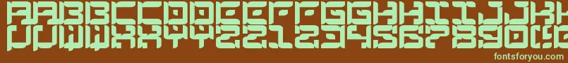 Шрифт TheMessenger – зелёные шрифты на коричневом фоне