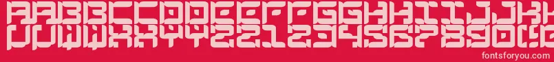 TheMessenger Font – Pink Fonts on Red Background