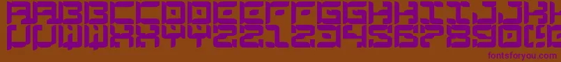 TheMessenger Font – Purple Fonts on Brown Background