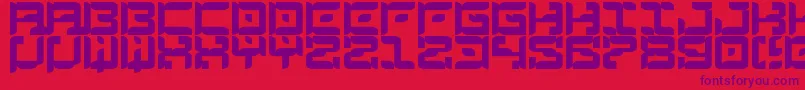 TheMessenger Font – Purple Fonts on Red Background