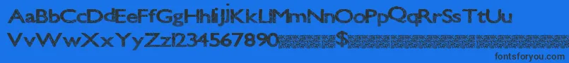 Шрифт Stonedheights – чёрные шрифты на синем фоне