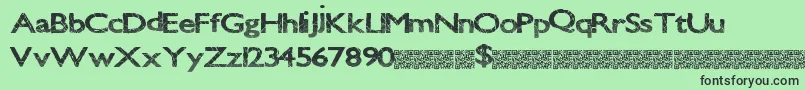 Stonedheights-fontti – mustat fontit vihreällä taustalla