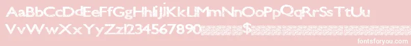Stonedheights-fontti – valkoiset fontit vaaleanpunaisella taustalla