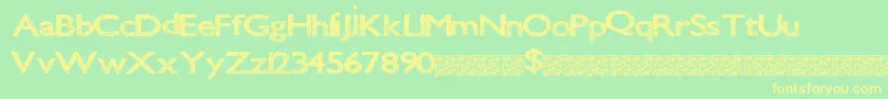 Stonedheights Font – Yellow Fonts on Green Background