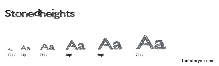 Stonedheights Font Sizes