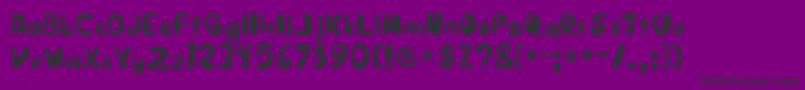 JapestylePlain Font – Black Fonts on Purple Background