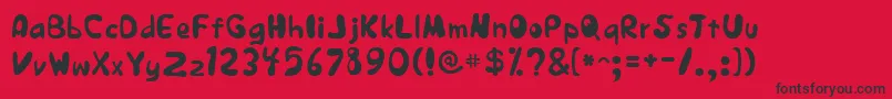 JapestylePlain Font – Black Fonts on Red Background