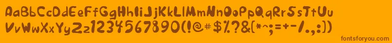 JapestylePlain Font – Brown Fonts on Orange Background