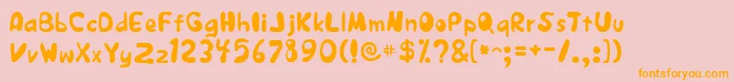 JapestylePlain Font – Orange Fonts on Pink Background