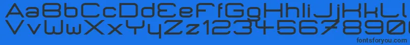Micrompt Font – Black Fonts on Blue Background
