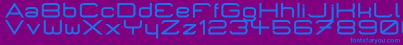 Micrompt Font – Blue Fonts on Purple Background