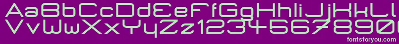 Micrompt Font – Green Fonts on Purple Background